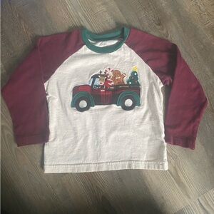 Gymboree Boys Embroidered Truck Raglan Top - Christmas Cabin - Tan